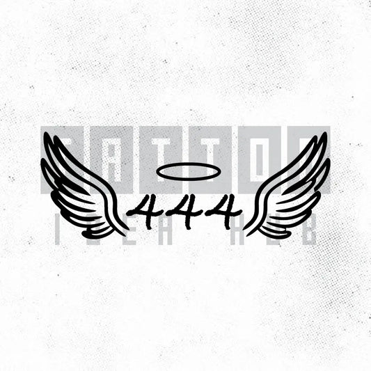 444 angel number tattoo idea design stencil png