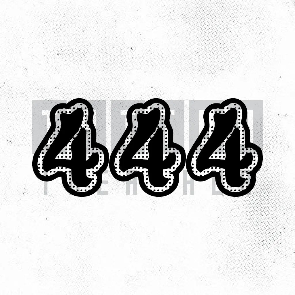 444 old english font tattoo idea design stencil png