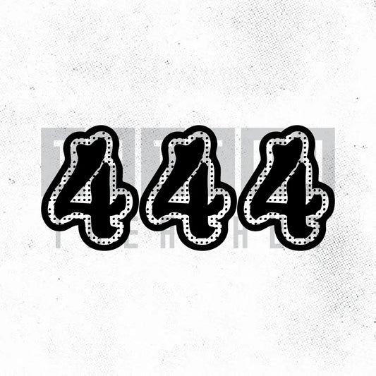 444 old english font tattoo idea design stencil png