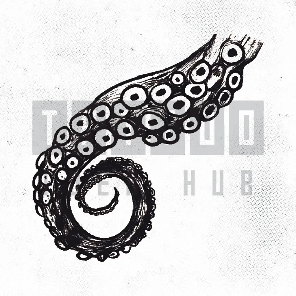 octopus tentacle tattoo idea design stencil png