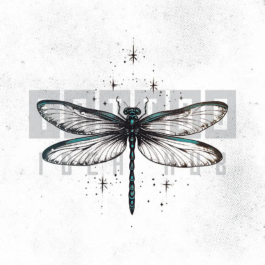 mystical dragonfly tattoo idea design stencil png