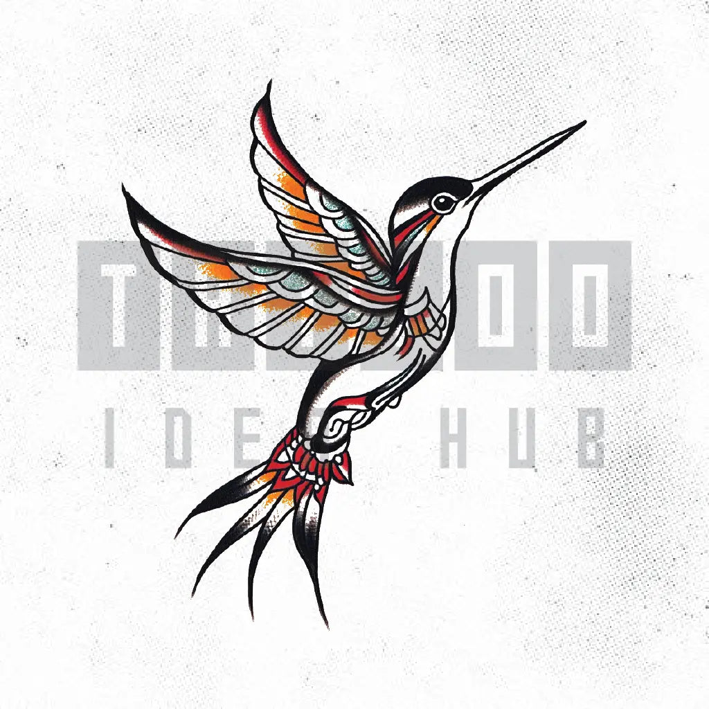 aztec hummingbird tattoo idea design stencil png