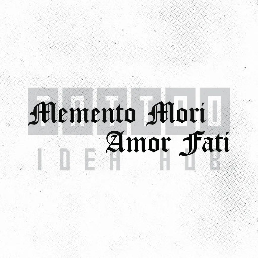 memento mori amor fati tattoo font idea design stencil png