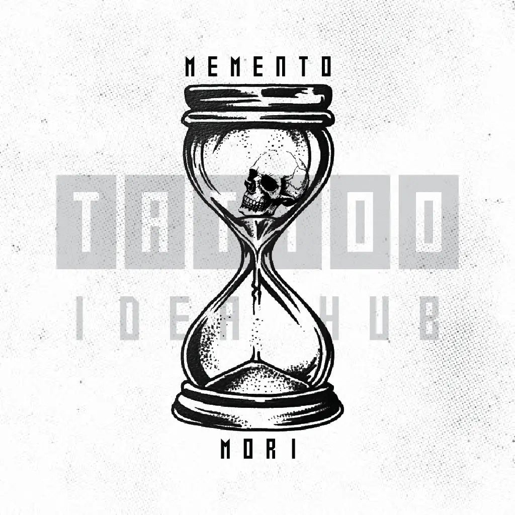 memento mori hourglass tattoo idea design stencil png