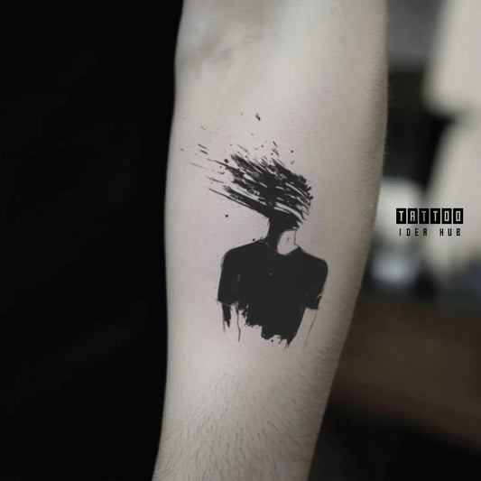 depression panic attack anxiety forearm temporary tattoo idea design